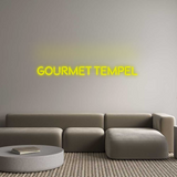 Personalisiertes Neonschild: Gourmet Tempel