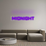 Personalisiertes Neonschild: MIDNIGHT