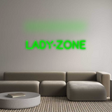Personalisiertes Neonschild: LADY-ZONE