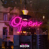 "Open" LED Neonschild