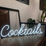 "Cocktails" LED neon sign