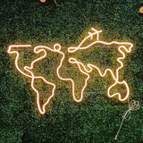 "Weltkarte" Leuchtmotiv aus LED Neon