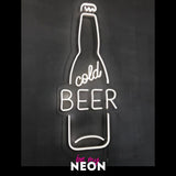 "Cold Beer Cold Beer" LED Neon Sign