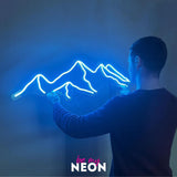 "Mountains II" illuminated motif made of LED neon