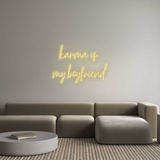 Personalisiertes Neonschild: karma is 
my...