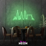 "Skyline - City" illuminated motif made of LED neon