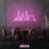 "Skyline - City" illuminated motif made of LED neon