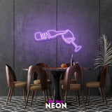 "Wein Glas" LED Neonschild