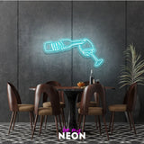 "Wein Glas" LED Neonschild