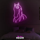 "My Horse" illuminated motif made of LED neon