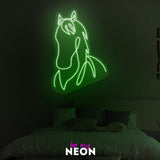 "My Horse" illuminated motif made of LED neon