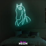 "My Horse" illuminated motif made of LED neon