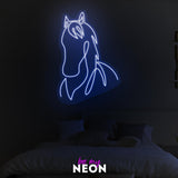 "My Horse" illuminated motif made of LED neon