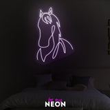 "My Horse" illuminated motif made of LED neon
