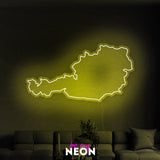 "Österreich" Leuchtmotiv aus LED Neon