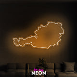 "Österreich" Leuchtmotiv aus LED Neon