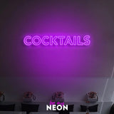 "COCKTAILS" LED neon sign