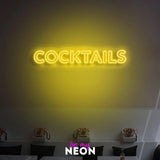 "COCKTAILS" LED neon sign