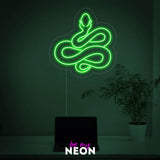 "Snake Cobra" luminous motif made of LED neon