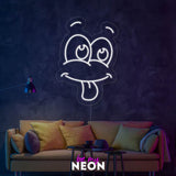 "Dog with tongue" LED neon lettering