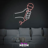 "Mikrofon Karaoke" LED Neonschild