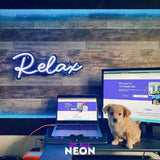 "Relax" LED neon sign