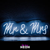 "Mr & Mrs" Hochzeits - Leuchtmotiv aus LED Neon