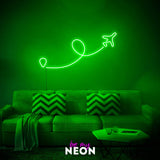"Reiseziel Abenteuer" Leuchtmotiv aus LED Neon