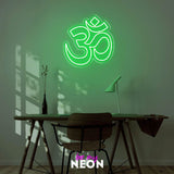 "om" illuminated motif made of LED neon