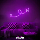 "Reiseziel Abenteuer" Leuchtmotiv aus LED Neon