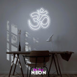"om" illuminated motif made of LED neon