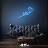 "..in love" LED Neonschild
