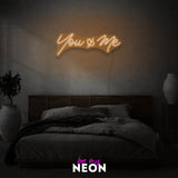 "You + Me III" Liebes - Leuchtmotiv aus LED Neon