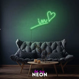 "..in love" LED Neonschild