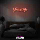 "You + Me III" Liebes - Leuchtmotiv aus LED Neon