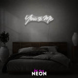 "You + Me III" Liebes - Leuchtmotiv aus LED Neon