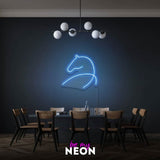 "Horse" illuminated motif made of LED neon