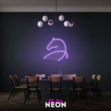 "Horse" illuminated motif made of LED neon