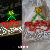 "Merry Christmas - Weihnachten" Leuchtmotiv aus LED Neon