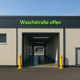 Ein neues Highlight für die Waschstraße – Individuell konfiguriertes Frontleuchtendes Logo
