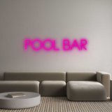 Personalisiertes Neonschild: POOL BAR