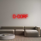 Personalisiertes Neonschild: D-Dorf