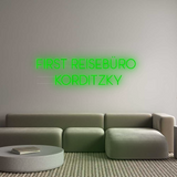 Personalisiertes Neonschild: FIRST Reisebü...
