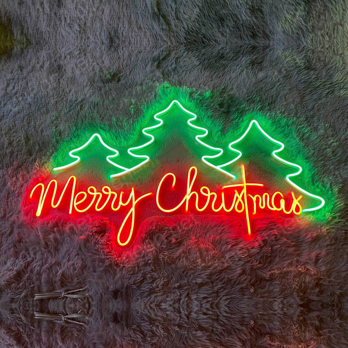 "Frohe Weihnachten - Merry Christmas - Deko" Leuchtmotiv aus LED Neon