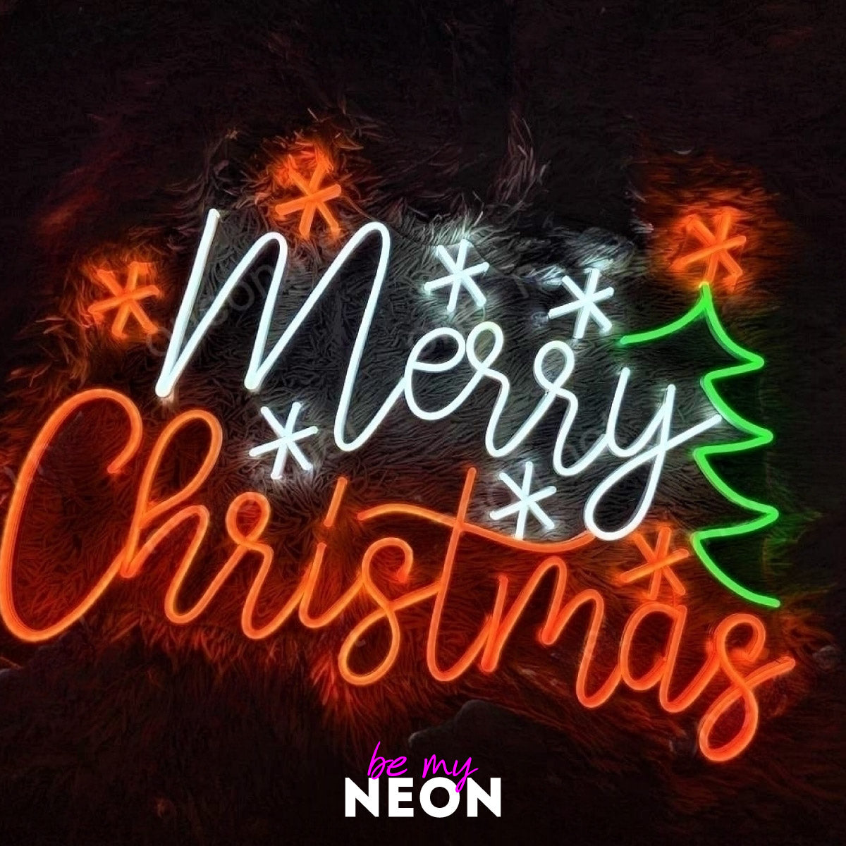 "Frohe Weihnachten - Merry Christmas - Deko" Leuchtmotiv aus LED Neon