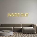 Personalisiertes Neonschild: INSIDE OUT