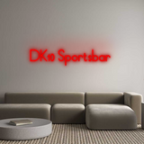 Personalisiertes Neonschild: DK10 Sportsbar