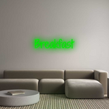 Personalisiertes Neonschild: Breakfast
