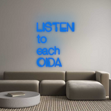 Personalisiertes Neonschild: LISTEN
to
e...