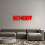 Personalisiertes Neonschild: SCHEIDT